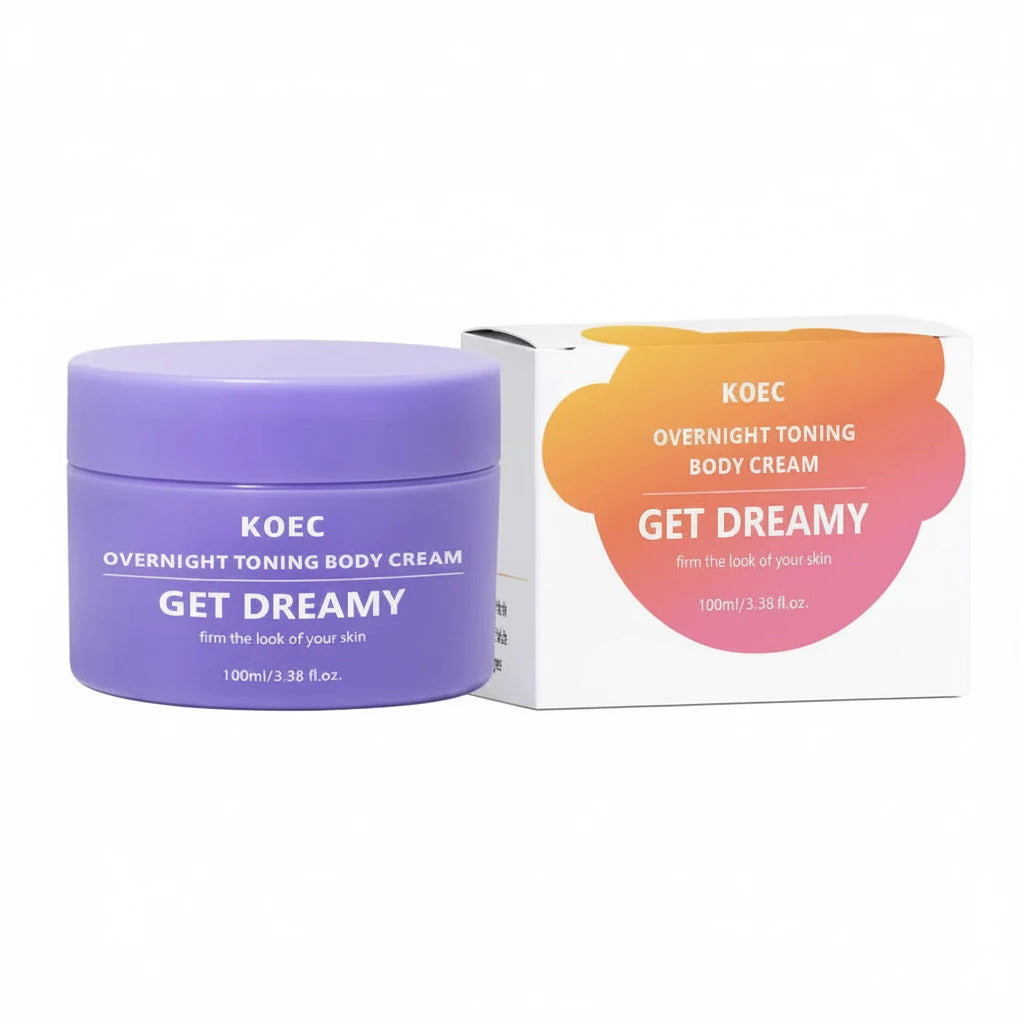 100ml KOEC Overnight Toning Get Dreamy Body Cream Tightening Firming Reduce Cellulite Roughness Shea Butter Lavender Coconut Oil
