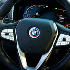Auto Steering Wheel Center Aluminum Alloy Badge Logo Sticker Accessories For BMW G80 G06 G07 G42 G14 G15 G16 F82 F20 F21 F83 M2