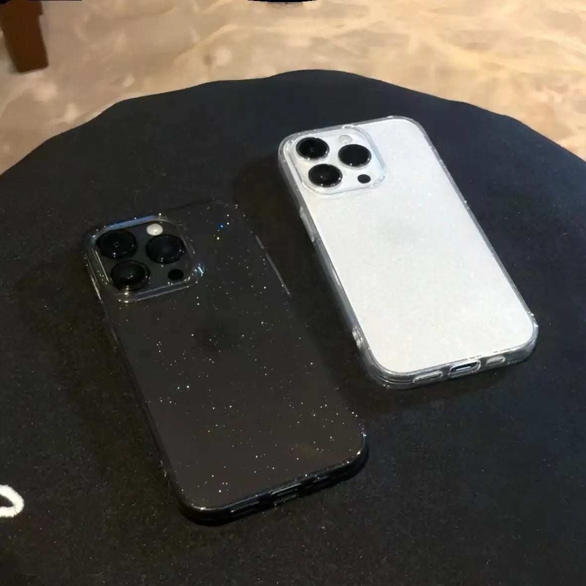 Nueva funda transparente de lujo con purpurina ostentosa para iPhone 16, 15, 14, 13, 12, 11 Pro Max Mini X XR XS, funda suave transparente de TPU a prueba de golpes