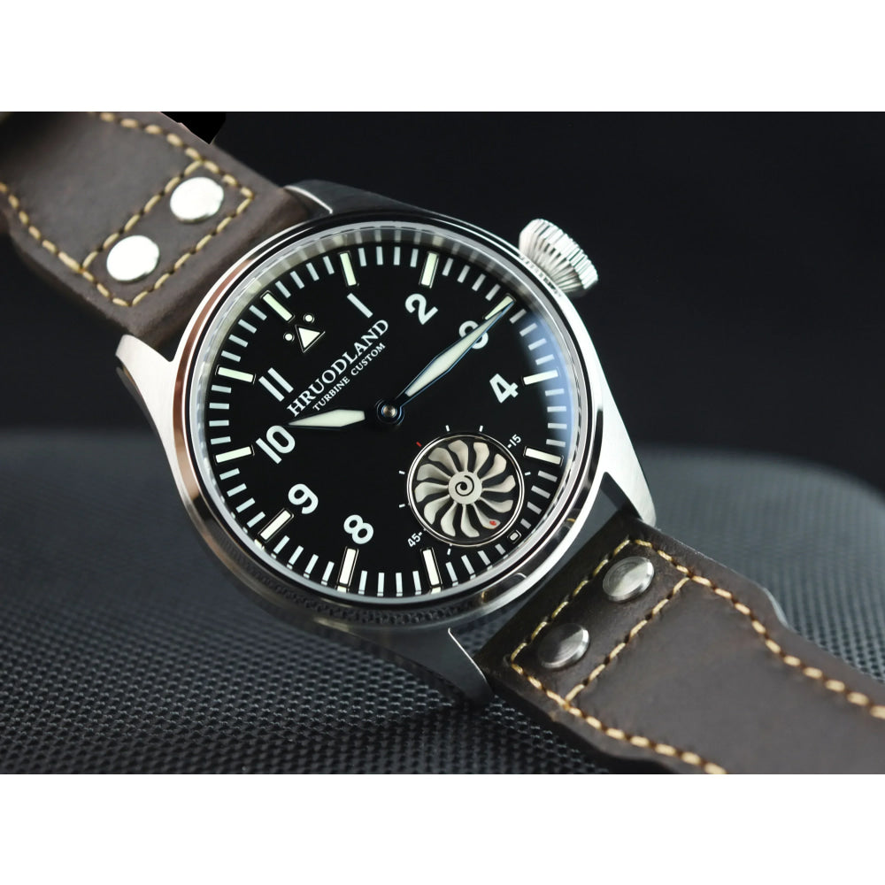 HRUODLAND Pilot Watch for Men BGW-9 Luminous Mechanical Wristwatch 316L Stainless Steel Sapphire Glass 10ATM Waterproof F016