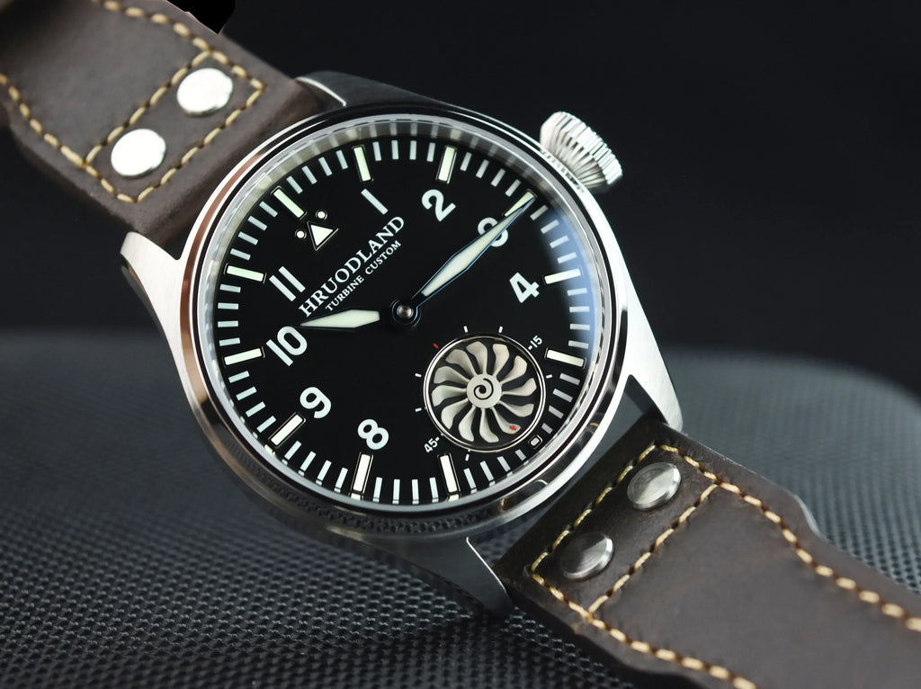 HRUODLAND Pilot Watch for Men BGW-9 Luminous Mechanical Wristwatch 316L Stainless Steel Sapphire Glass 10ATM Waterproof F016