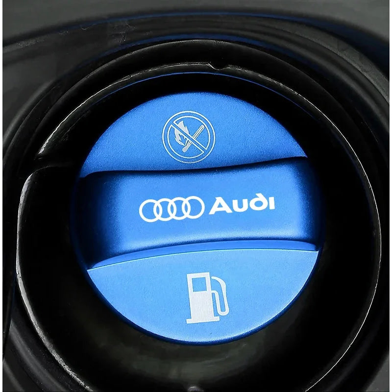 Aluminum Alloy Car Badge Fuel Tank Cap Decoration Cover For Audi A3 A1 A4 B9 A5 B7 Q5 Q3 Q2 8i TT Mk1 Mk2 S3 A7 S3 8V 8Y Q4 B9