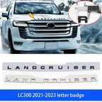 Hood Letter Badge Trunk Rear Letter Emblem Door Side Badges Suitable for Toyota Land Cruiser LC300