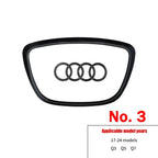 Audi Automobile Steering Wheel Logo Bright Frame Strip Electroplated Sticker Emblem For A3 A4 B8 8P B9 8V A5 A6 C7 A7 Q3 Q5 Q7