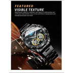 BINBOND Luxury Men Quartz Watches Fashion Concept Decorative Dial Casual Military Sports Wristwatch Waterproof Men's Clock