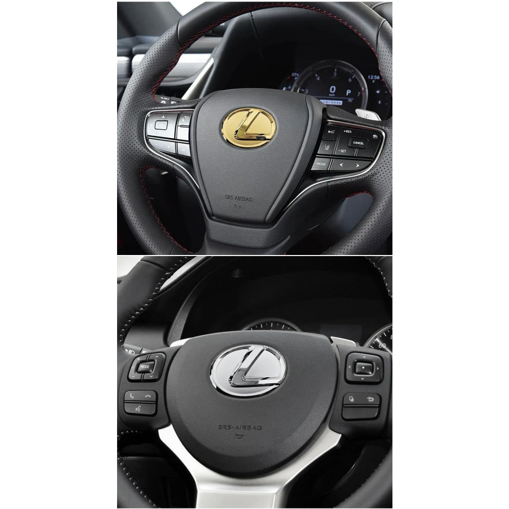 For Lexus ES240 ES250 IS250 LX460 RX270 RX300 RX350 65mm 77mm Metal Steering Wheel Emblem Logo Badge Sticker Decal Accessory