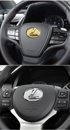 For Lexus ES240 ES250 IS250 LX460 RX270 RX300 RX350 65mm 77mm Metal Steering Wheel Emblem Logo Badge Sticker Decal Accessory