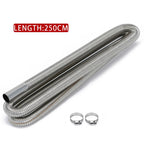 60cm - 300cm Air Diesel Parking Heater Stainless Steel Exhaust Pipe Tube Gas Vent Hose Car Truck VAN With 24mm Bore Car Muffler