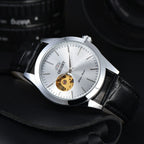 Orient Watch  Double Lion Japanese Fully Automatic Mechanical Watch Hollowed Out Business Men's Watch Stainless Steel Strip