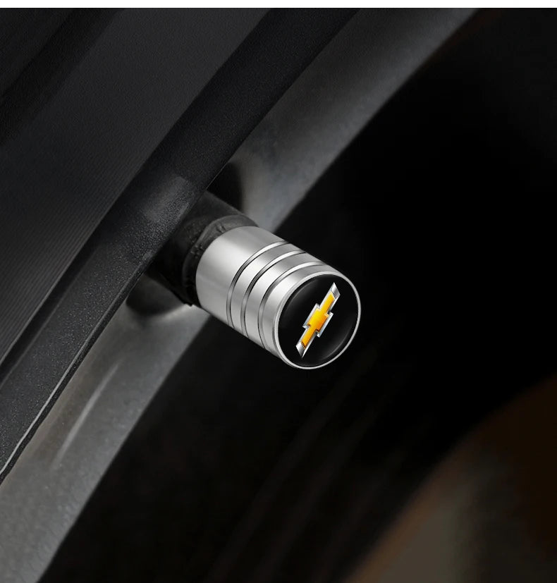 4Pcs Car Styling Wheel Tire Valve Air Stem Cap Duust Covers For Chevrolet Tracker Optra Lanos SS Sail Corsa Matiz Avalanche Onix