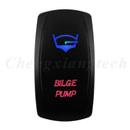 Waterproof 5 Pins SPST On/Off Rocker Switch Blue & Red Led 20A/12V 10A/24V Toggle Switch GPS for Cars,Trucks, RVs, Boats