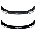3Pcs Front Bumper Spoiler Lip For BMW X3 X4 G01 G02 Pre Facelift M Pack 2018--2021 Gloss Black/Carbon Look Lower Splitter Blade