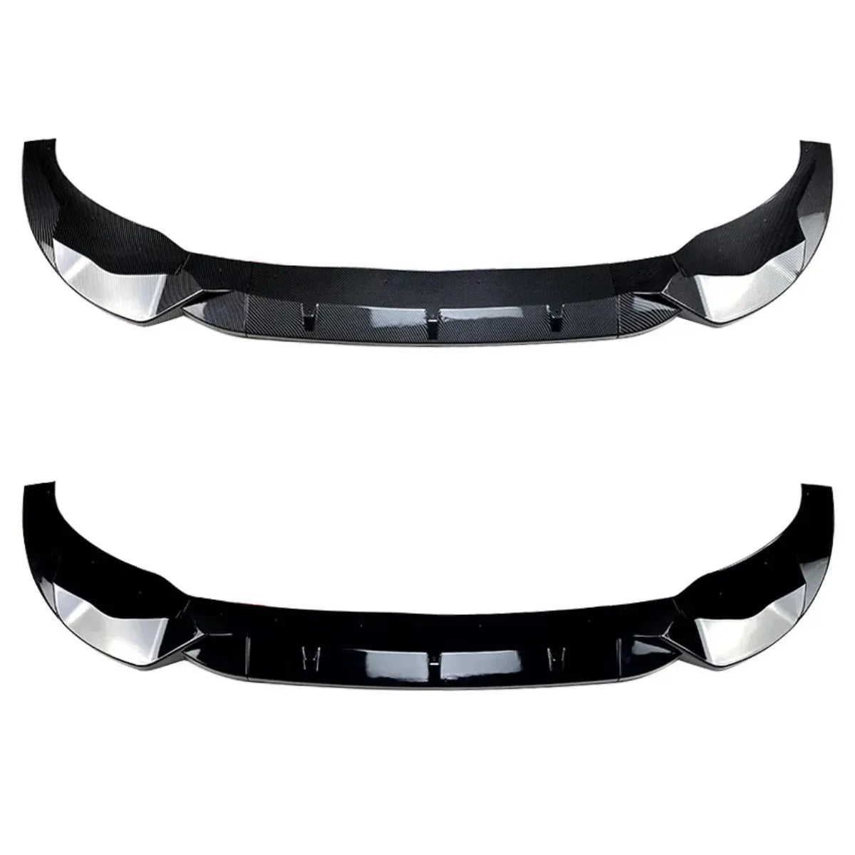 3Pcs Front Bumper Spoiler Lip For BMW X3 X4 G01 G02 Pre Facelift M Pack 2018--2021 Gloss Black/Carbon Look Lower Splitter Blade