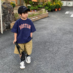Summer T Shirt Children Clothes Boy and Girl Letter Short Sleeve Fashion Casual Tops Cotton Clothing 1-5Years