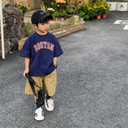 Summer T Shirt Children Clothes Boy and Girl Letter Short Sleeve Fashion Casual Tops Cotton Clothing 1-5Years