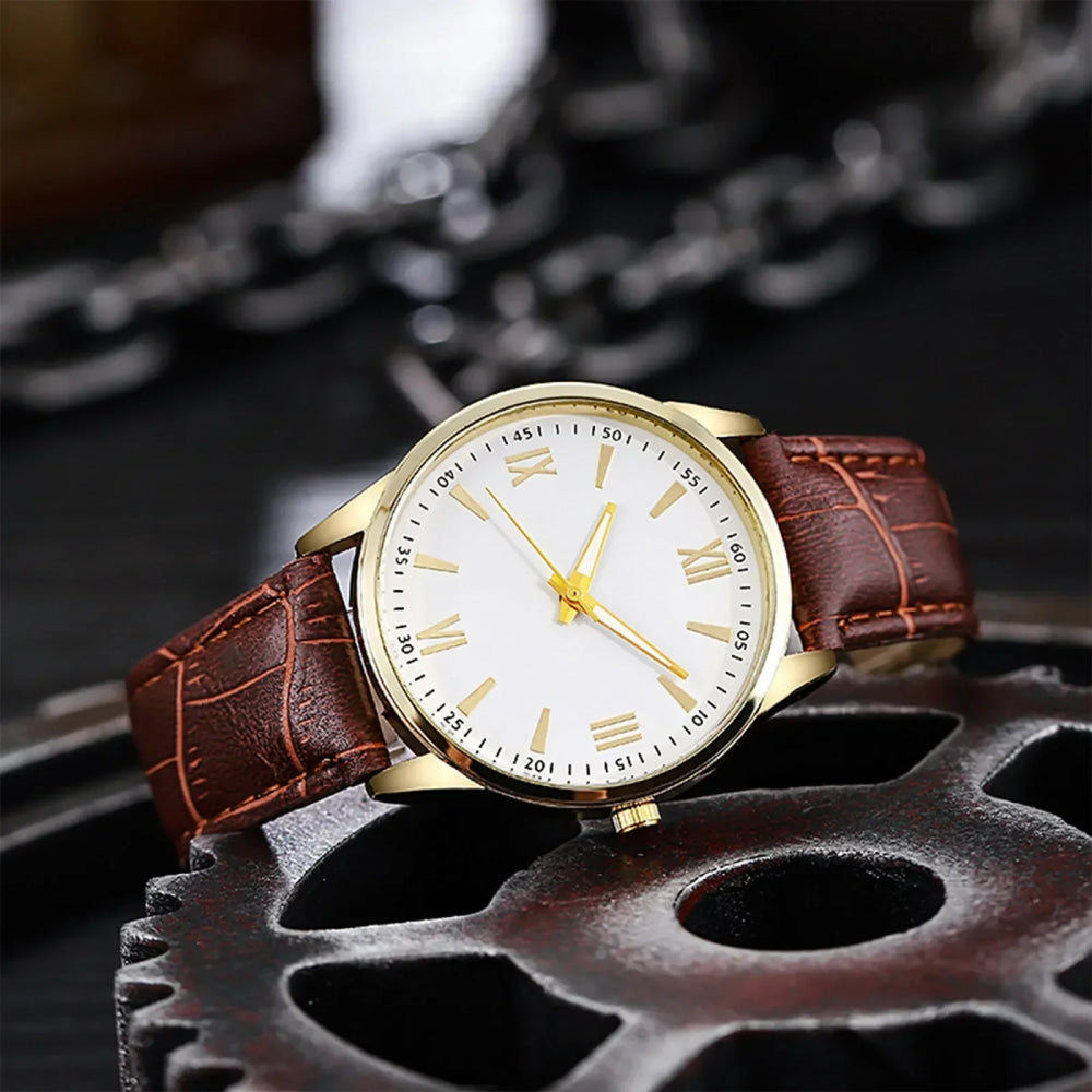 Luxury Minimalist Watch for Men Leather Ultra Thin Band Leather Man Business Wristwatches Casual Quartz Watches Reloj Hombre
