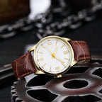 Luxury Minimalist Watch for Men Leather Ultra Thin Band Leather Man Business Wristwatches Casual Quartz Watches Reloj Hombre