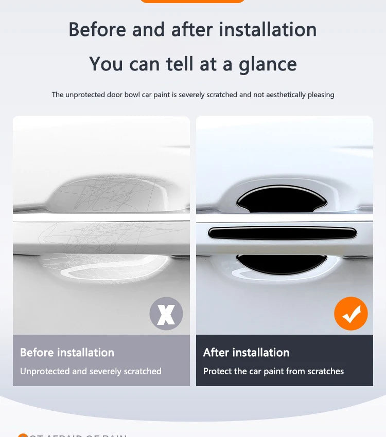 Car Door Handle Bowl Stickers Anti-collision Protector Stickers For Honda Mugen Power Civic Accords CRV Hrv Jazz CBR VTEC VFR