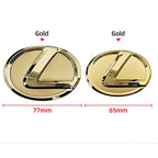 For Lexus ES240 ES250 IS250 LX460 RX270 RX300 RX350 65mm 77mm Metal Steering Wheel Emblem Logo Badge Sticker Decal Accessory