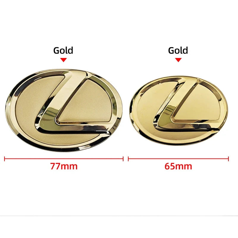 For Lexus ES240 ES250 IS250 LX460 RX270 RX300 RX350 65mm 77mm Metal Steering Wheel Emblem Logo Badge Sticker Decal Accessory