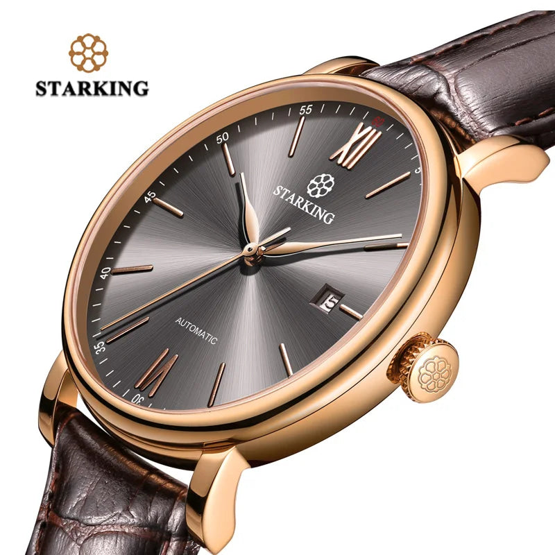 STARKING Sapphire 8215 Automatic Watch Fashion Sports Business Casual Wristwatch Waterproof Wear-resistant Watch Gifts for Men