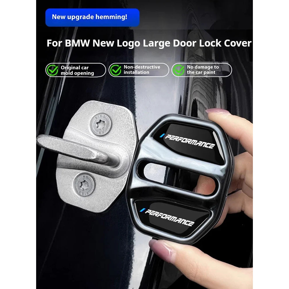 4pcs Car Door Lock Cover For BMW3 5Series X1X3X4X5 G01 G20 G32 F48 G45 G02 F15 G05 G07 G60 Anti Rust Protective Trim accessories