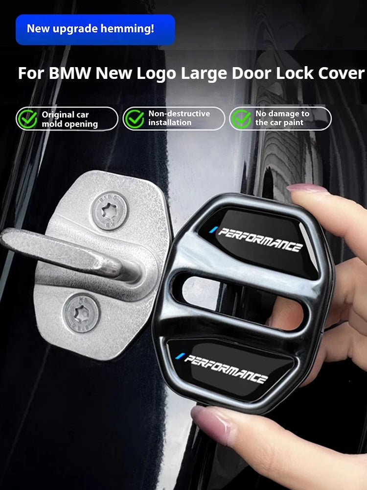 4pcs Car Door Lock Cover For BMW3 5Series X1X3X4X5 G01 G20 G32 F48 G45 G02 F15 G05 G07 G60 Anti Rust Protective Trim accessories
