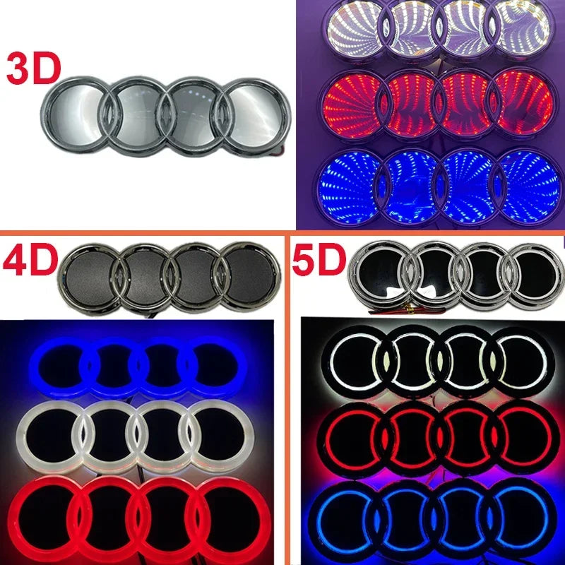 18X5.8CM LED Badge Light Exterior for Audi Q2 Q8 A1 A2 Q3 A3 A4 A5 A6 A7 A8 Q5 Q7 TT Car Rear Trunk Emblem Sticker Accessories