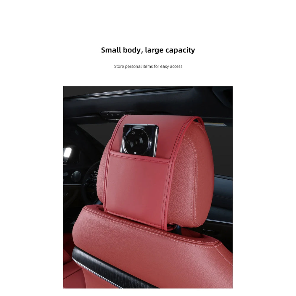 Leather Car Headrest Cover Front Rear Seat Pillow Protective Set For Nissan Sylphy N7 Teana Qashqai Note J10 J11 Navara Juke GTR