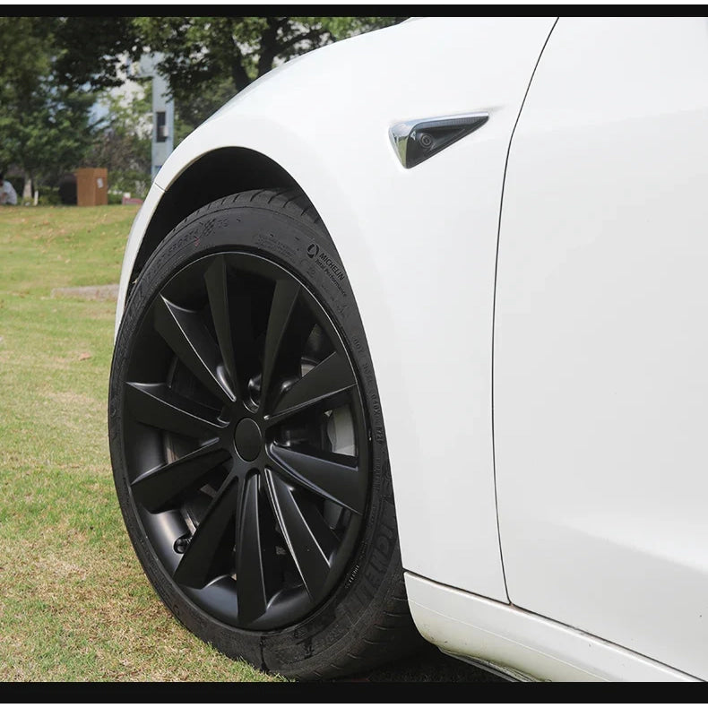 4PCS for Model 3 (2017-2023) 18 Inch Blade Wheel Cover Hubcaps Whirl Cap Rim Cover Replacement Wheel Cap Accessories for Tesla