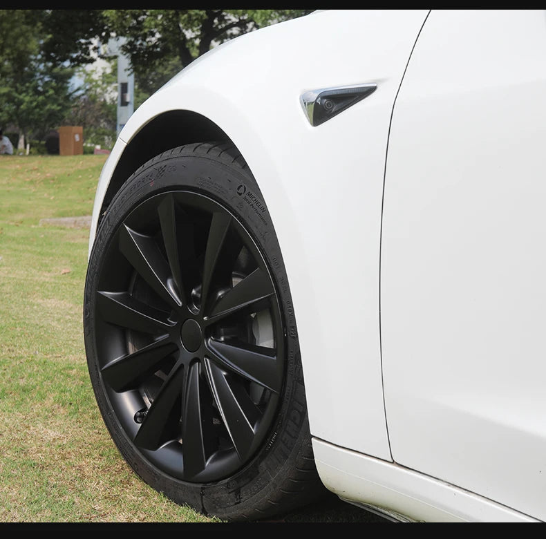 4PCS for Model 3 (2017-2023) 18 Inch Blade Wheel Cover Hubcaps Whirl Cap Rim Cover Replacement Wheel Cap Accessories for Tesla
