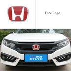 Car Logo Front Grille Trunk Steering Wheel Emblem Decorate Sticker For Honda 2006-2025 Civic FIT HRV Vezel Avancier Accessories