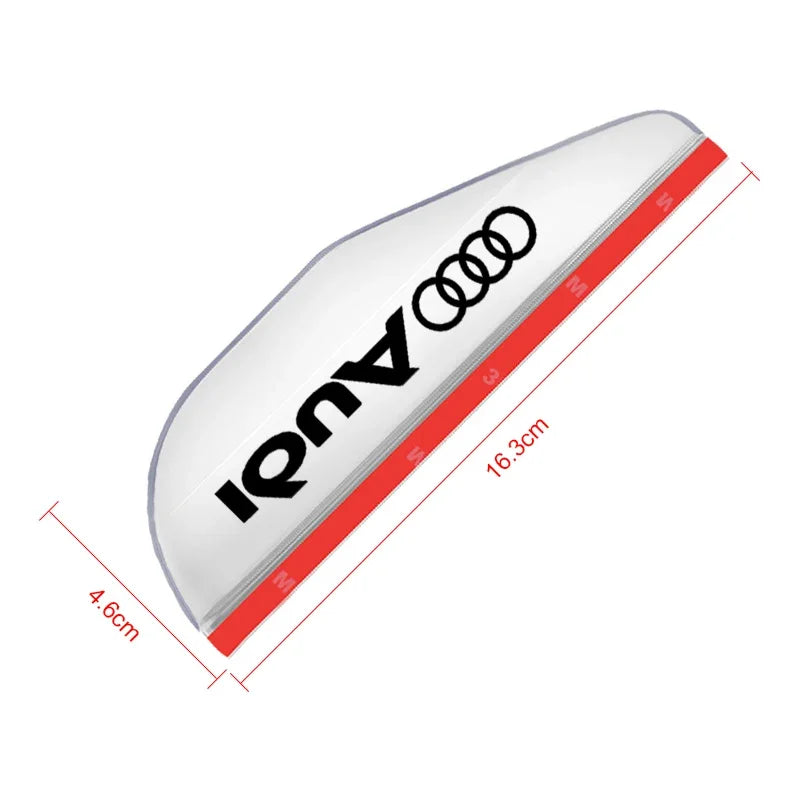 Car Rear View Side Mirror Rain Board Eyebrow Emblem Sticker For Audi Q7 Q3 Q5L Q2L S4 S5 S6 S7 S8 A6L A4L A3 A4 A7 A5 RS3 RS4