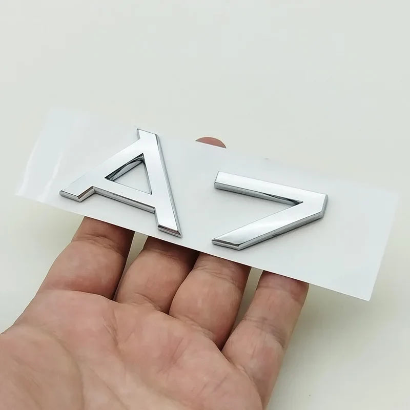 3D ABS cromo negro Logo A1 A2 A3 A4 A5 A6 A7 A8 emblema coche insignia para maletero pegatinas para Audi Auto accesorios decorativos