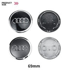 4pcs 69mm Car Styling Wheel Center Cap Hub Covers Badge For Audi A3 A4 A5 A6 A7 A8 S4 S6 A4L A6L 4B0601170A Auto Accessories