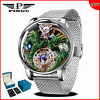 PINDU Design 2025 NEW Men Watch Diamond TourbillionTop Brand Luxury Astronomia Quartz Watch Men sapphire glass waterproof Watch