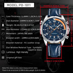 PAGANI DESIGN Watches 2026 New Strong Luminous Luxury Quartz Men Watch Fashion Leather Watch For Men Sapphire Glass Chronograph