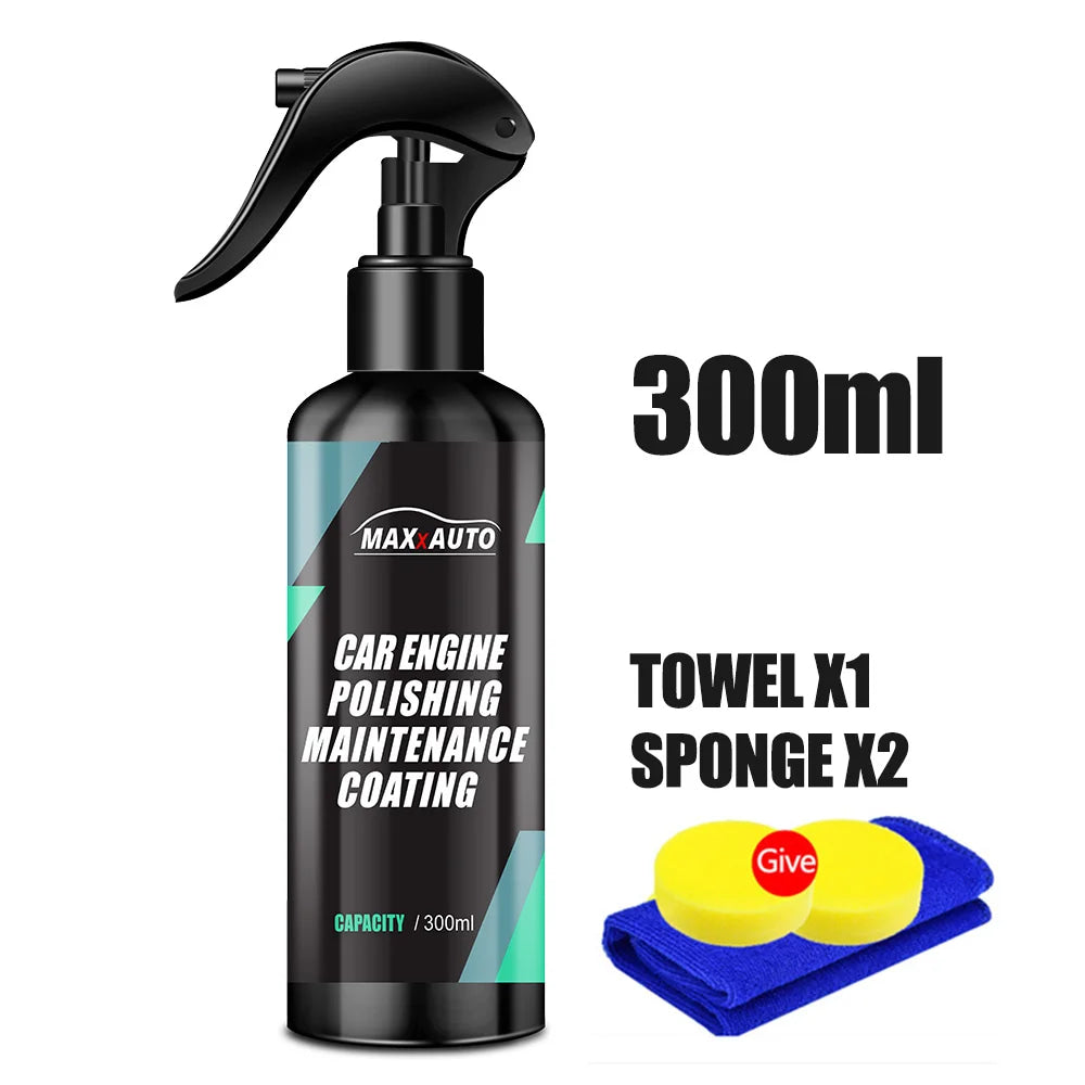 Limpiador de bahía de motor de coche, potente producto de limpieza descontaminante para compartimento de motor, producto de pulido y limpieza de coche