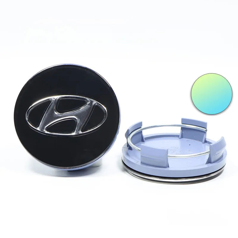 4pcs 3D 60mm For Car Metal Emblem Wheel Hub Center Cap Metal Covers For Hyundai Tucson IX35 I30 I20 Kona Coupe Veloster I40 Getz