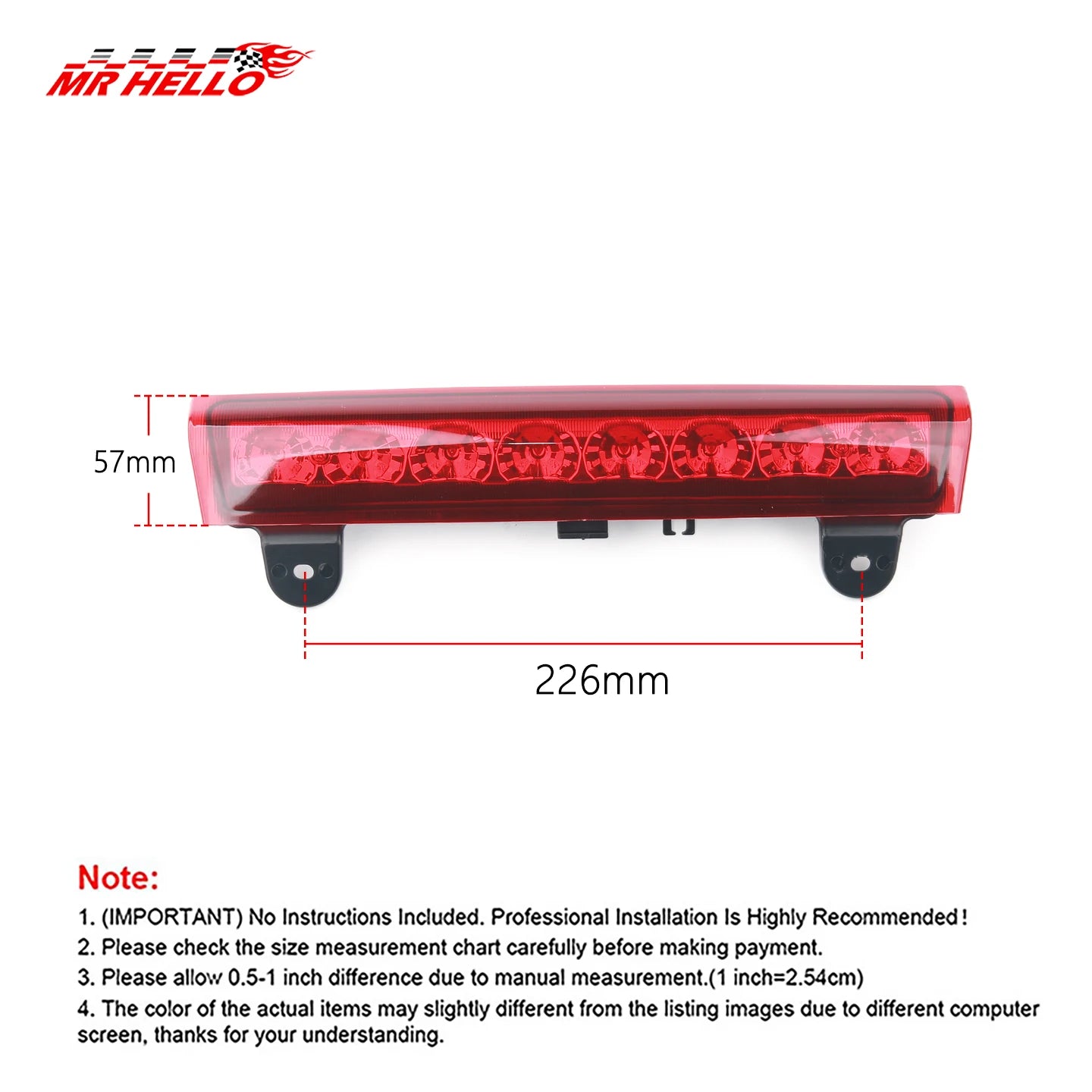 LED third brake light for GMC Yukon / XL 2000-2006 12V high position brake light For Chevrolet Tahoe Suburban 15170955