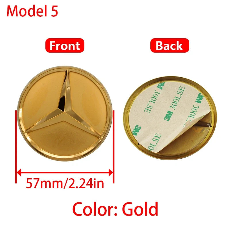 1Pc 52mm 57mm Car Steering Wheel Center Emblem Stickers For Mercedes Benz AMG W203 W206 W205 W211 W212 W210 W201 Badge Accessory