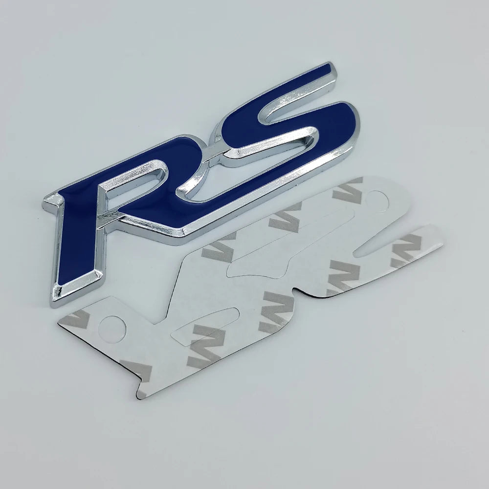 3D Metal Logo RS Emblem Letters Car Front Grille Badge Rear Trunk Sticker For Honda Civic City Fit Shuttle Jazz Car Acceessories