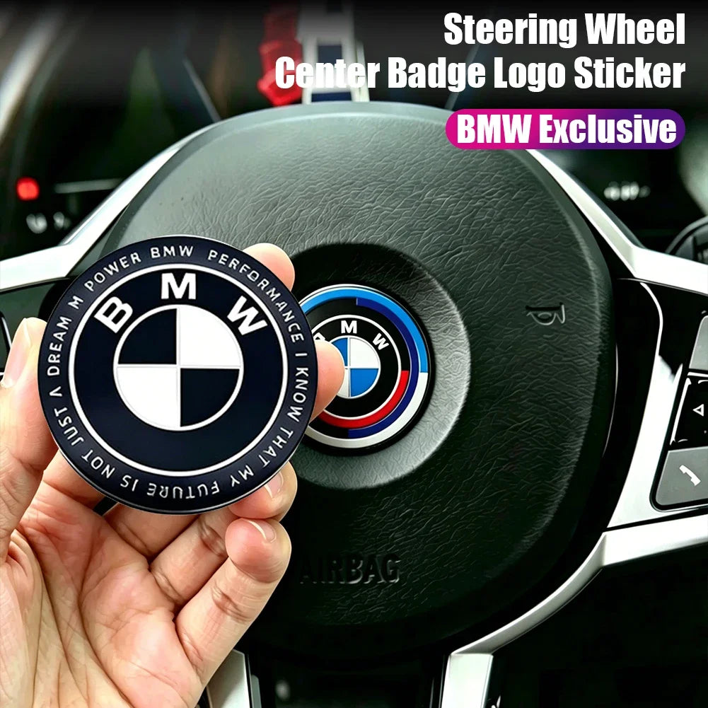 Car Steering Wheel Center Aluminum Alloy Badge Logo Sticker Accessories For BMW G80 G06 G07 G42 G14 G15 G16 F82 F20 F21 F83 M2