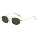 SHAUNA Gafas de sol retro con montura metálica ovalada pequeña para mujer UV400 Gafas de sol punk para hombre