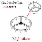 52mm 57mm Pins Sticker Car Steering Wheel Emblem Badge For Mercedes C E S Class CLA CLS W212 W205 W204 Styling Accessories Trim