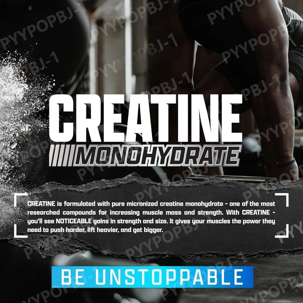 Creatine Monohydrate Powder 60 Servings Unflavored 5g Micronized Creatine Powder Gluten Free