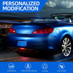 34" Car Rear Bumper Lip Universal Rear Diffuser Shark Fin Style Flat Diffuser For Infiniti Ford Acura TL VW Golf Toyota Nissan