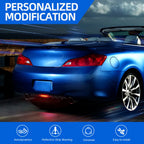 34" Car Rear Bumper Lip Universal Rear Diffuser Shark Fin Style Flat Diffuser For Infiniti Ford Acura TL VW Golf Toyota Nissan