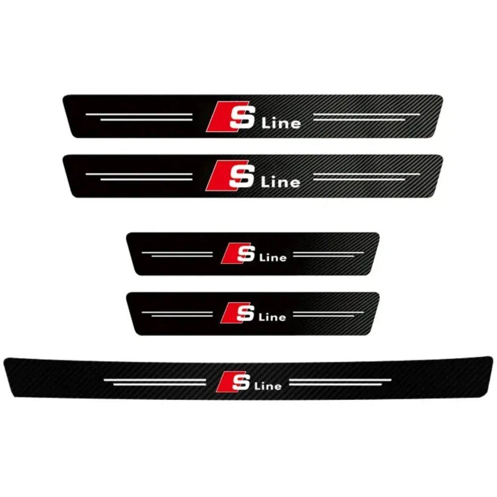 Car Door Trunk Sill Protective Strip Threshold Anti Scratch Sticker for Audi sline A4 B7 B8 B9 A3 8P 8V 8L A5 A6 Q3 Accessories