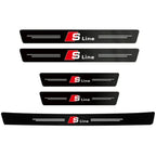 Car Door Trunk Sill Protective Strip Threshold Anti Scratch Sticker for Audi sline A4 B7 B8 B9 A3 8P 8V 8L A5 A6 Q3 Accessories